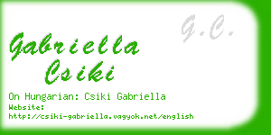 gabriella csiki business card